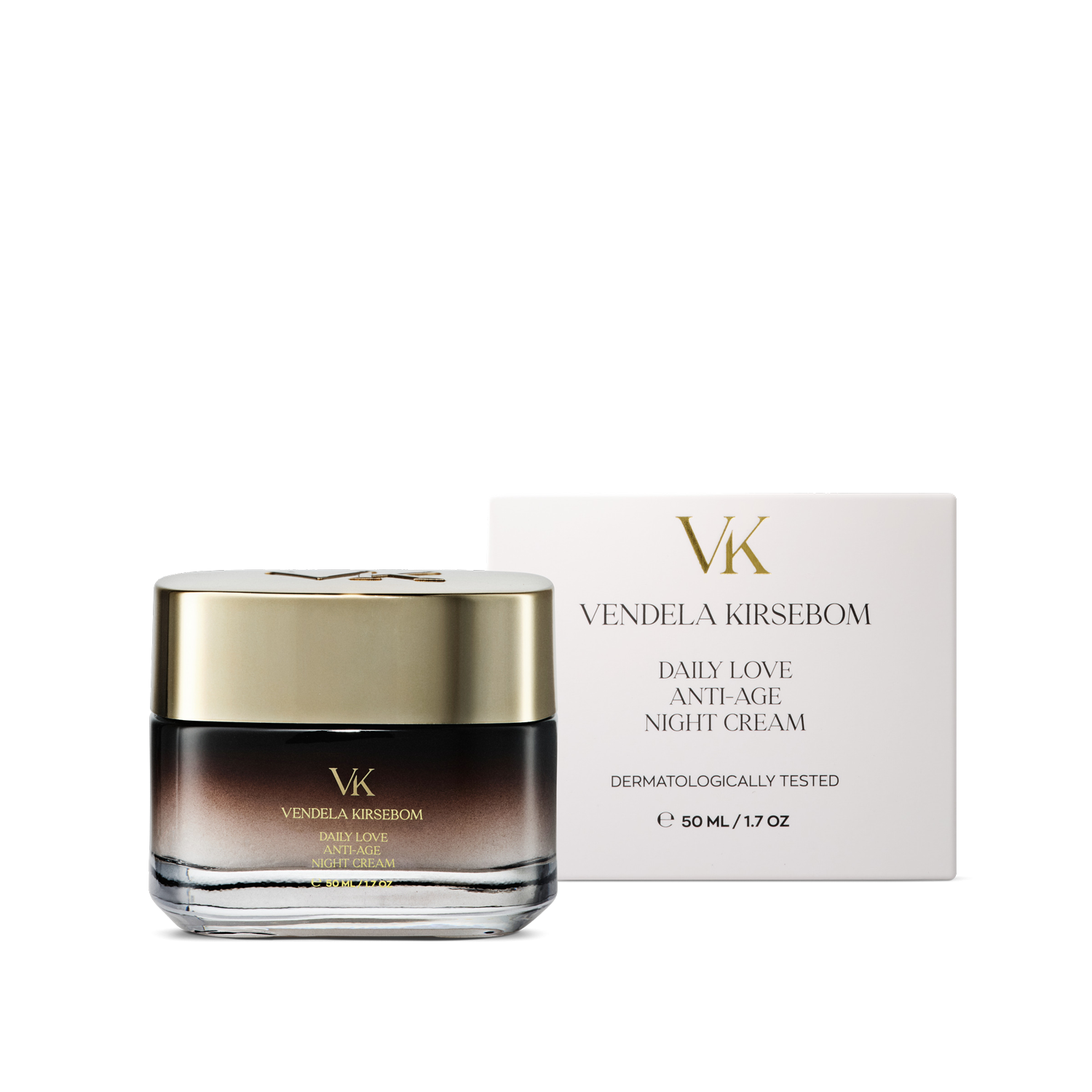 Vendela Kirsebom Daily Love Anti-age Night Cream in 50ml with package